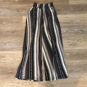 Women’s flowey striped pants wide leg stretchy sm